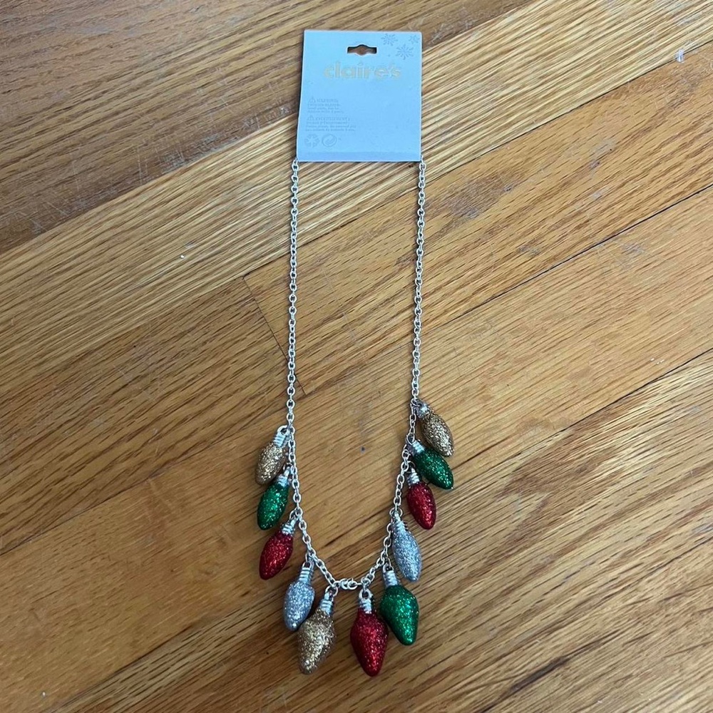 Christmas lights necklace